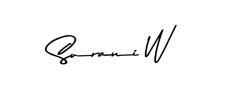 Make a beautiful signature design for name Surani W. Use this online signature maker to create a handwritten signature for free. Surani W signature style 9 images and pictures png