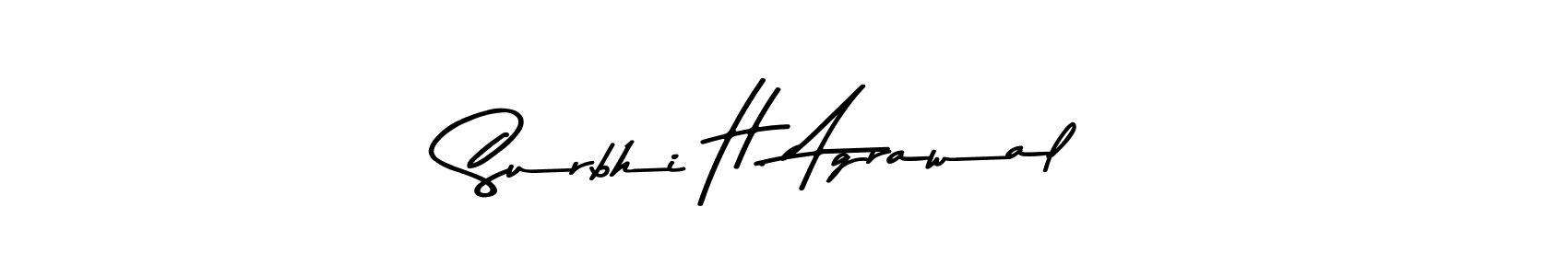 Surbhi H. Agrawal stylish signature style. Best Handwritten Sign (Asem Kandis PERSONAL USE) for my name. Handwritten Signature Collection Ideas for my name Surbhi H. Agrawal. Surbhi H. Agrawal signature style 9 images and pictures png