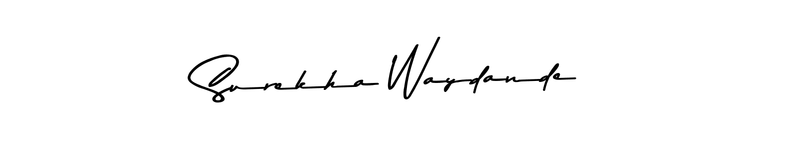 Create a beautiful signature design for name Surekha Waydande. With this signature (Asem Kandis PERSONAL USE) fonts, you can make a handwritten signature for free. Surekha Waydande signature style 9 images and pictures png