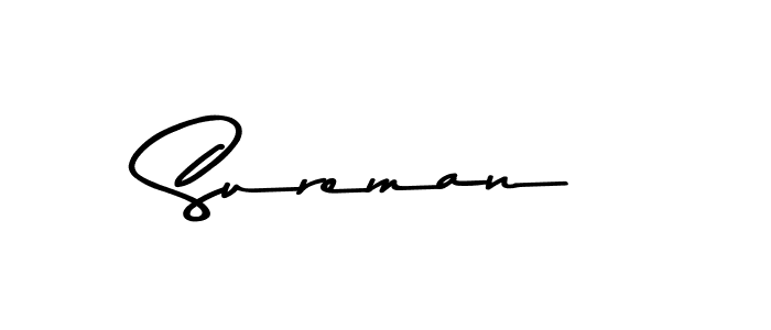 How to make Sureman name signature. Use Asem Kandis PERSONAL USE style for creating short signs online. This is the latest handwritten sign. Sureman signature style 9 images and pictures png