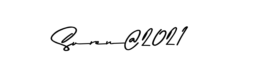 Suren@2021 stylish signature style. Best Handwritten Sign (Asem Kandis PERSONAL USE) for my name. Handwritten Signature Collection Ideas for my name Suren@2021. Suren@2021 signature style 9 images and pictures png