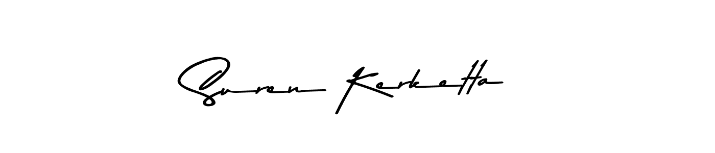 How to make Suren Kerketta name signature. Use Asem Kandis PERSONAL USE style for creating short signs online. This is the latest handwritten sign. Suren Kerketta signature style 9 images and pictures png