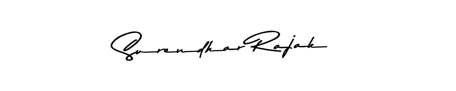 The best way (Asem Kandis PERSONAL USE) to make a short signature is to pick only two or three words in your name. The name Surendhar Rajak include a total of six letters. For converting this name. Surendhar Rajak signature style 9 images and pictures png