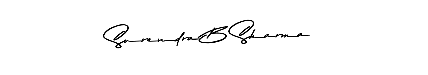 How to make Surendra B Sharma name signature. Use Asem Kandis PERSONAL USE style for creating short signs online. This is the latest handwritten sign. Surendra B Sharma signature style 9 images and pictures png