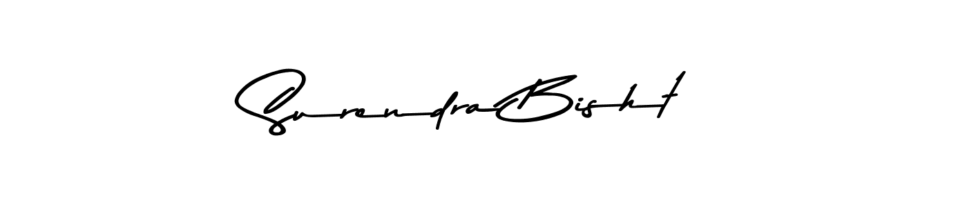 Create a beautiful signature design for name Surendra Bisht. With this signature (Asem Kandis PERSONAL USE) fonts, you can make a handwritten signature for free. Surendra Bisht signature style 9 images and pictures png