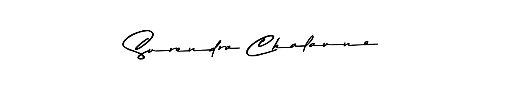 Make a beautiful signature design for name Surendra Chalaune. With this signature (Asem Kandis PERSONAL USE) style, you can create a handwritten signature for free. Surendra Chalaune signature style 9 images and pictures png