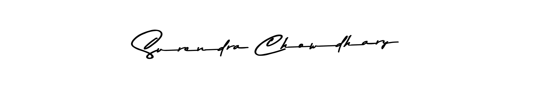 How to make Surendra Chowdhary name signature. Use Asem Kandis PERSONAL USE style for creating short signs online. This is the latest handwritten sign. Surendra Chowdhary signature style 9 images and pictures png
