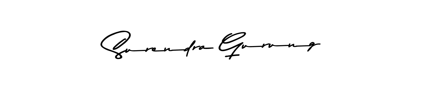 Design your own signature with our free online signature maker. With this signature software, you can create a handwritten (Asem Kandis PERSONAL USE) signature for name Surendra Gurung. Surendra Gurung signature style 9 images and pictures png