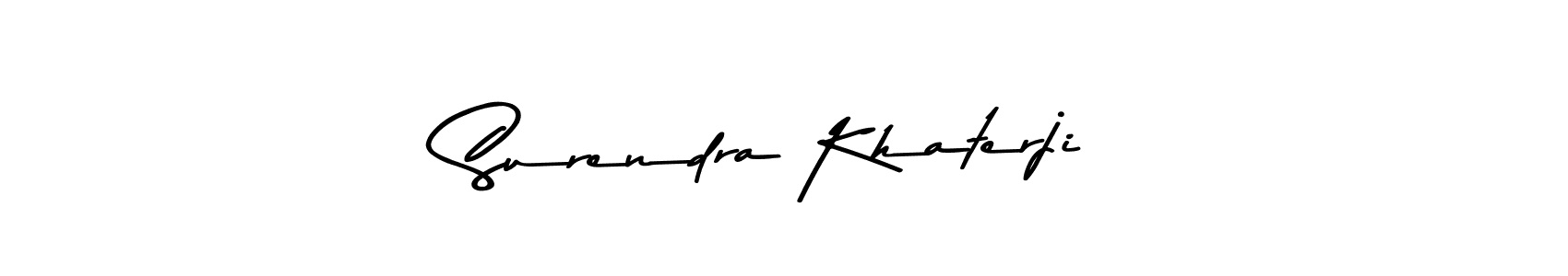 Use a signature maker to create a handwritten signature online. With this signature software, you can design (Asem Kandis PERSONAL USE) your own signature for name Surendra Khaterji. Surendra Khaterji signature style 9 images and pictures png