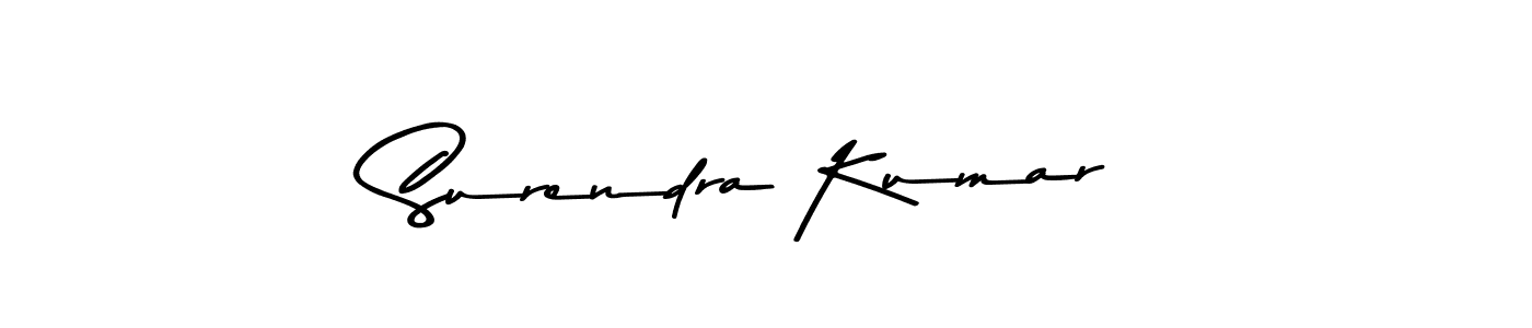 Make a beautiful signature design for name Surendra Kumar. With this signature (Asem Kandis PERSONAL USE) style, you can create a handwritten signature for free. Surendra Kumar signature style 9 images and pictures png