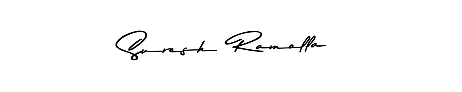 Make a beautiful signature design for name Suresh  Ramolla. With this signature (Asem Kandis PERSONAL USE) style, you can create a handwritten signature for free. Suresh  Ramolla signature style 9 images and pictures png