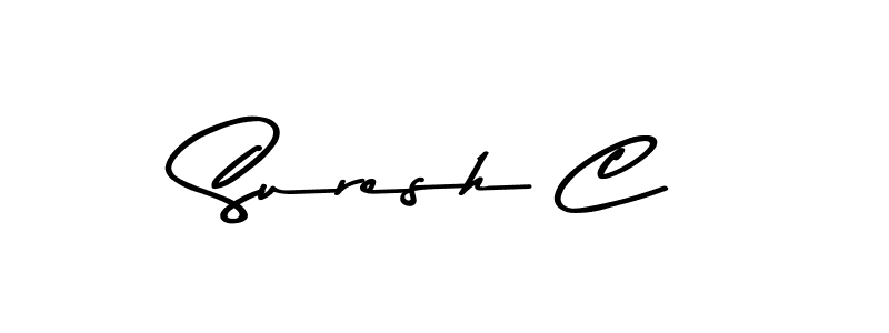 Use a signature maker to create a handwritten signature online. With this signature software, you can design (Asem Kandis PERSONAL USE) your own signature for name Suresh C. Suresh C signature style 9 images and pictures png