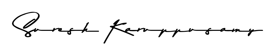 Elevate your brand with a stunning Suresh Karuppusamy eSignature. The Asem Kandis PERSONAL USE style provides a balanced, flowing aesthetic for everyday signing. Suresh Karuppusamy signature style 9 images and pictures png
