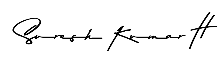 The Asem Kandis PERSONAL USE font gives name Suresh Kumar H a signature that looks effortless yet distinguished. Download high-res PNG instantly. Suresh Kumar H signature style 9 images and pictures png