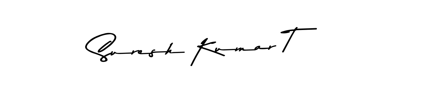 You can use this online signature creator to create a handwritten signature for the name Suresh Kumar T. This is the best online autograph maker. Suresh Kumar T signature style 9 images and pictures png