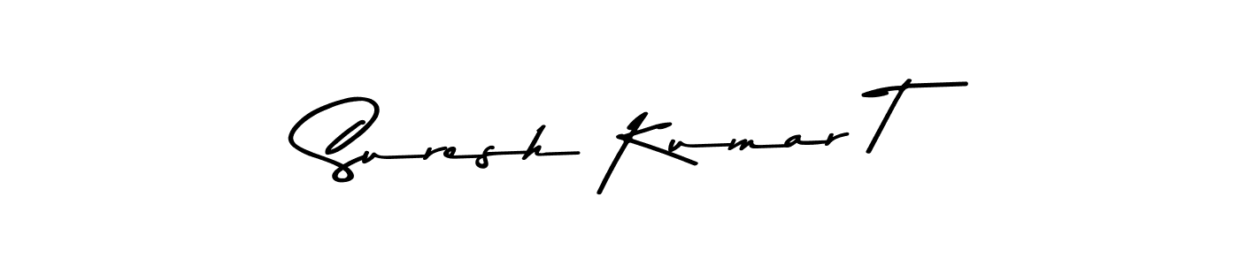 You can use this online signature creator to create a handwritten signature for the name Suresh Kumar T. This is the best online autograph maker. Suresh Kumar T signature style 9 images and pictures png