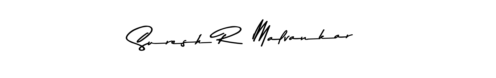 How to make Suresh R  Malvankar name signature. Use Asem Kandis PERSONAL USE style for creating short signs online. This is the latest handwritten sign. Suresh R  Malvankar signature style 9 images and pictures png