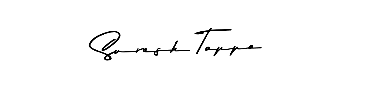Design your own signature with our free online signature maker. With this signature software, you can create a handwritten (Asem Kandis PERSONAL USE) signature for name Suresh Toppo. Suresh Toppo signature style 9 images and pictures png