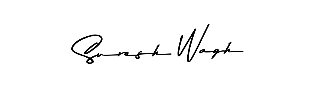 How to make Suresh Wagh name signature. Use Asem Kandis PERSONAL USE style for creating short signs online. This is the latest handwritten sign. Suresh Wagh signature style 9 images and pictures png