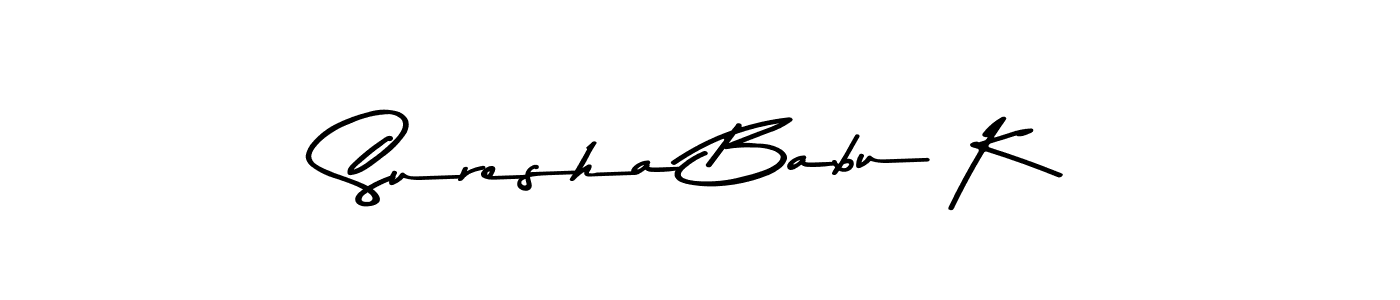 You should practise on your own different ways (Asem Kandis PERSONAL USE) to write your name (Suresha Babu K) in signature. don't let someone else do it for you. Suresha Babu K signature style 9 images and pictures png