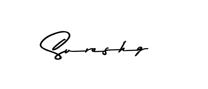 Make a beautiful signature design for name Sureshg. With this signature (Asem Kandis PERSONAL USE) style, you can create a handwritten signature for free. Sureshg signature style 9 images and pictures png