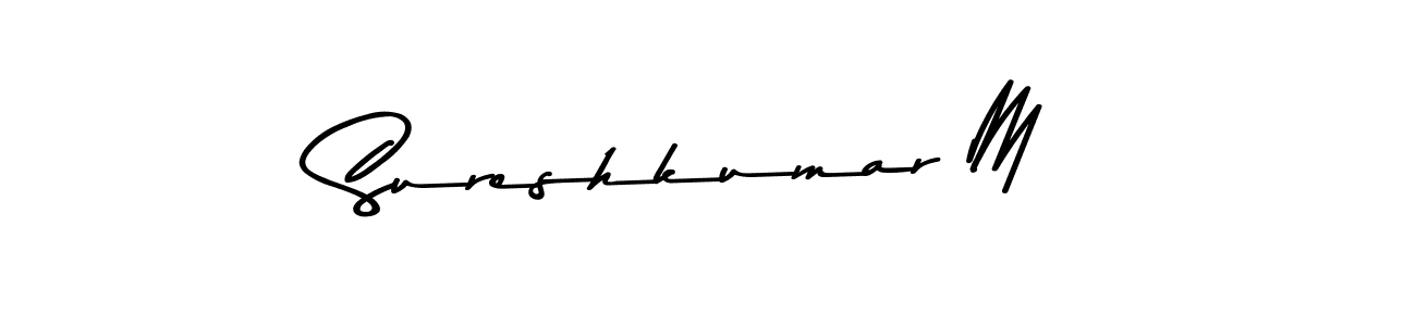 Make a beautiful signature design for name Sureshkumar M. With this signature (Asem Kandis PERSONAL USE) style, you can create a handwritten signature for free. Sureshkumar M signature style 9 images and pictures png