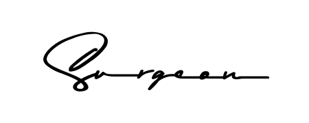 Create an unforgettable impression when signing with Surgeon name styled in Asem Kandis PERSONAL USE typography. 100% free online generator. Surgeon signature style 9 images and pictures png
