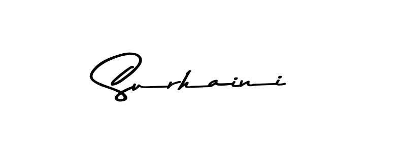 Use a signature maker to create a handwritten signature online. With this signature software, you can design (Asem Kandis PERSONAL USE) your own signature for name Surhaini. Surhaini signature style 9 images and pictures png