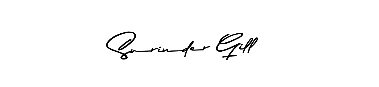 The best way (Asem Kandis PERSONAL USE) to make a short signature is to pick only two or three words in your name. The name Surinder Gill include a total of six letters. For converting this name. Surinder Gill signature style 9 images and pictures png