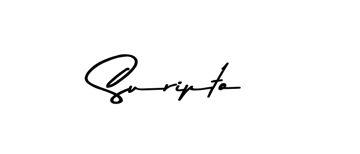Create a beautiful signature design for name Suripto. With this signature (Asem Kandis PERSONAL USE) fonts, you can make a handwritten signature for free. Suripto signature style 9 images and pictures png