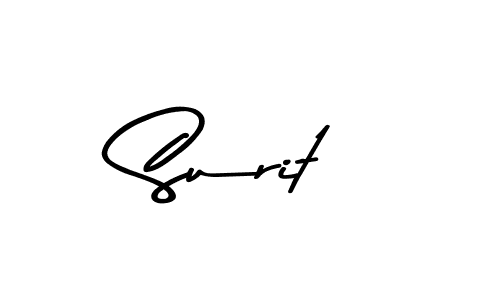 How to make Surit name signature. Use Asem Kandis PERSONAL USE style for creating short signs online. This is the latest handwritten sign. Surit signature style 9 images and pictures png