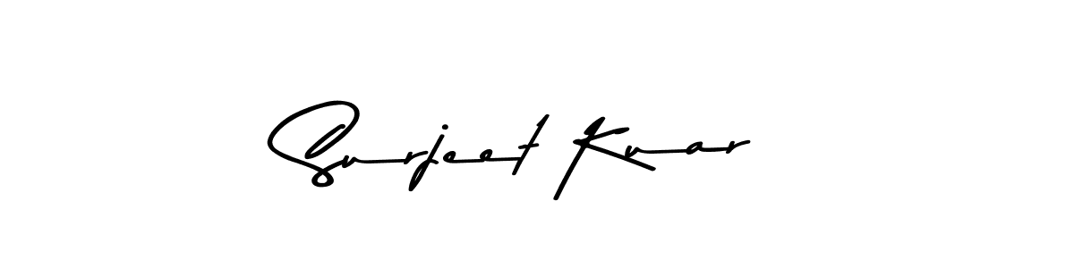 Design your own signature with our free online signature maker. With this signature software, you can create a handwritten (Asem Kandis PERSONAL USE) signature for name Surjeet Kuar. Surjeet Kuar signature style 9 images and pictures png