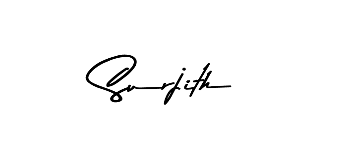 You should practise on your own different ways (Asem Kandis PERSONAL USE) to write your name (Surjith) in signature. don't let someone else do it for you. Surjith signature style 9 images and pictures png