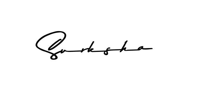 Design your own signature with our free online signature maker. With this signature software, you can create a handwritten (Asem Kandis PERSONAL USE) signature for name Surksha. Surksha signature style 9 images and pictures png