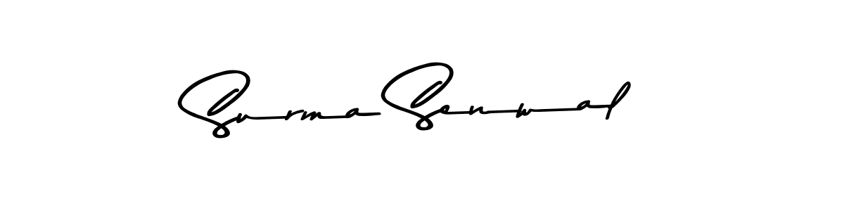 You should practise on your own different ways (Asem Kandis PERSONAL USE) to write your name (Surma Senwal) in signature. don't let someone else do it for you. Surma Senwal signature style 9 images and pictures png