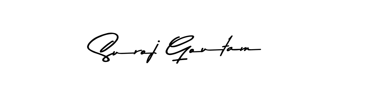 Use a signature maker to create a handwritten signature online. With this signature software, you can design (Asem Kandis PERSONAL USE) your own signature for name Suroj Goutam. Suroj Goutam signature style 9 images and pictures png