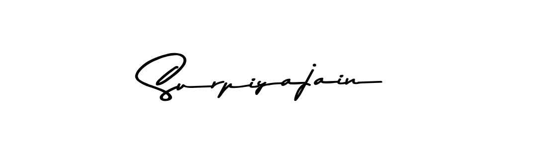 Also You can easily find your signature by using the search form. We will create Surpiyajain name handwritten signature images for you free of cost using Asem Kandis PERSONAL USE sign style. Surpiyajain signature style 9 images and pictures png