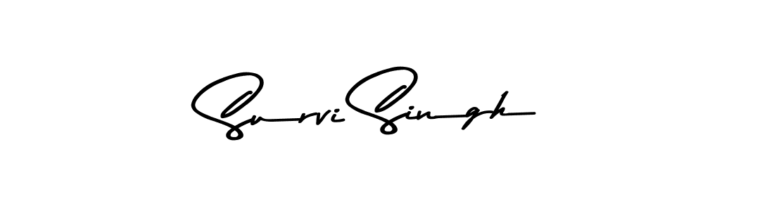 Design your own signature with our free online signature maker. With this signature software, you can create a handwritten (Asem Kandis PERSONAL USE) signature for name Survi Singh. Survi Singh signature style 9 images and pictures png