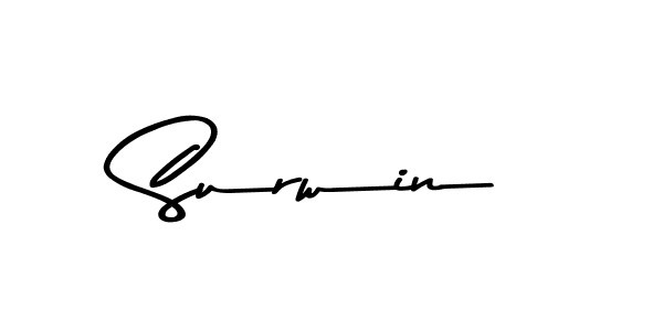 Make a beautiful signature design for name Surwin. With this signature (Asem Kandis PERSONAL USE) style, you can create a handwritten signature for free. Surwin signature style 9 images and pictures png