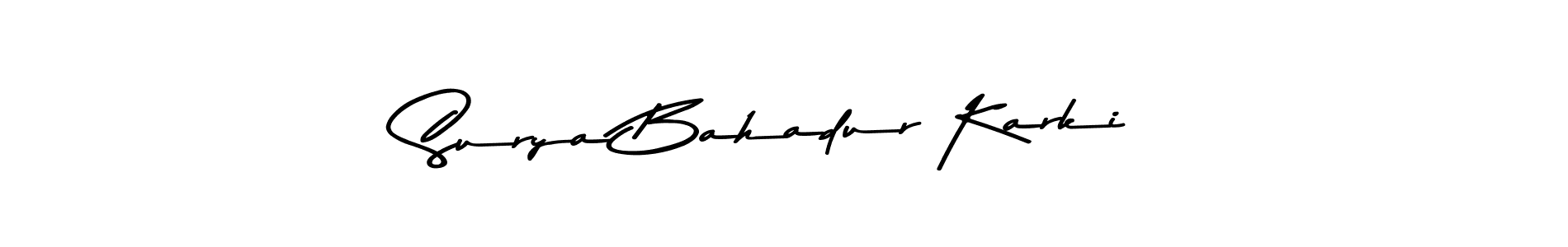 Use a signature maker to create a handwritten signature online. With this signature software, you can design (Asem Kandis PERSONAL USE) your own signature for name Surya Bahadur Karki. Surya Bahadur Karki signature style 9 images and pictures png