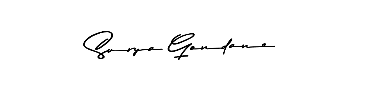 Create a beautiful signature design for name Surya Gondane. With this signature (Asem Kandis PERSONAL USE) fonts, you can make a handwritten signature for free. Surya Gondane signature style 9 images and pictures png