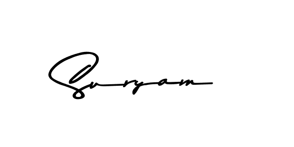 Use a signature maker to create a handwritten signature online. With this signature software, you can design (Asem Kandis PERSONAL USE) your own signature for name Suryam. Suryam signature style 9 images and pictures png