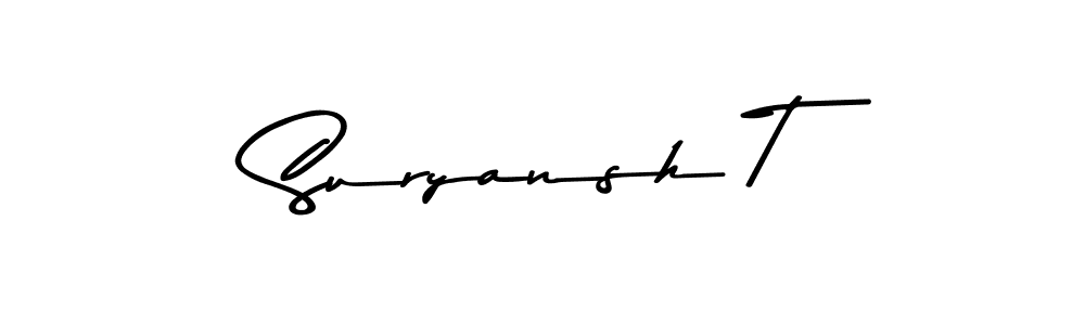 Suryansh T stylish signature style. Best Handwritten Sign (Asem Kandis PERSONAL USE) for my name. Handwritten Signature Collection Ideas for my name Suryansh T. Suryansh T signature style 9 images and pictures png