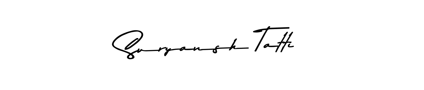 Make a short Suryansh Tatti signature style. Manage your documents anywhere anytime using Asem Kandis PERSONAL USE. Create and add eSignatures, submit forms, share and send files easily. Suryansh Tatti signature style 9 images and pictures png
