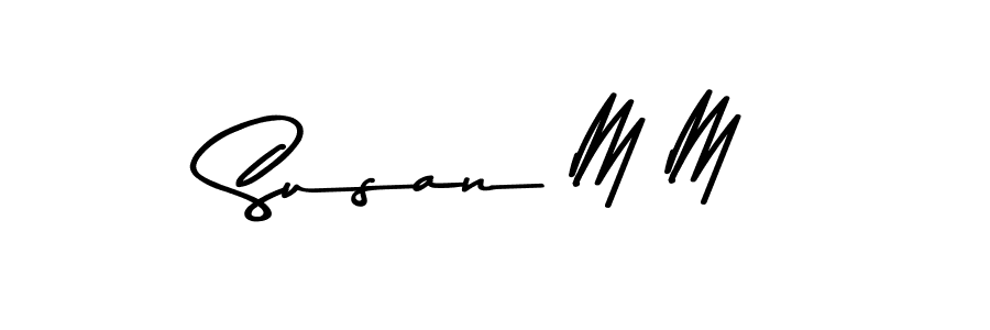 Create a beautiful signature design for name Susan M M. With this signature (Asem Kandis PERSONAL USE) fonts, you can make a handwritten signature for free. Susan M M signature style 9 images and pictures png