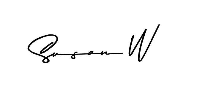 Create a beautiful signature design for name Susan W. With this signature (Asem Kandis PERSONAL USE) fonts, you can make a handwritten signature for free. Susan W signature style 9 images and pictures png