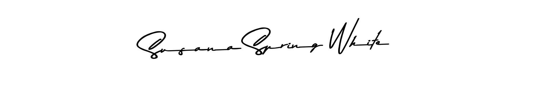 if you are searching for the best signature style for your name Susana Spring White. so please give up your signature search. here we have designed multiple signature styles  using Asem Kandis PERSONAL USE. Susana Spring White signature style 9 images and pictures png