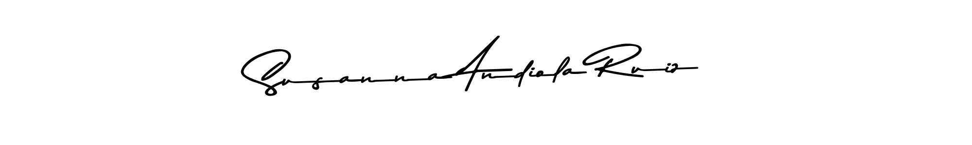 Create a beautiful signature design for name Susanna Andiola Ruiz. With this signature (Asem Kandis PERSONAL USE) fonts, you can make a handwritten signature for free. Susanna Andiola Ruiz signature style 9 images and pictures png