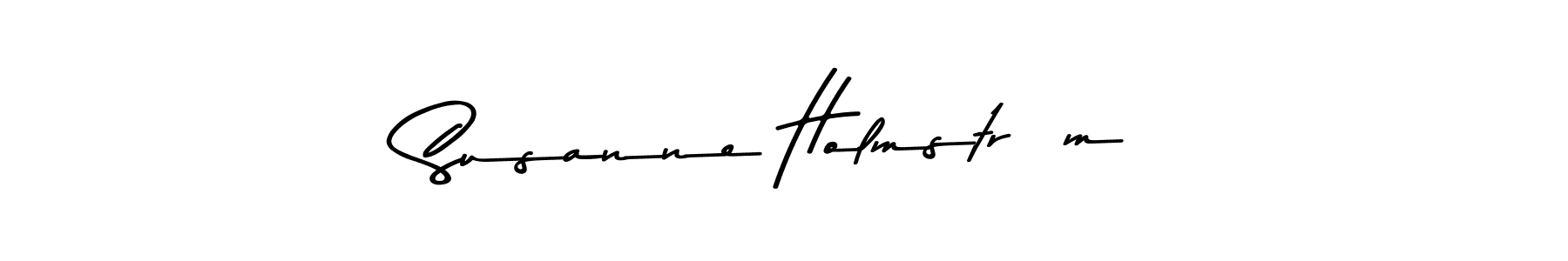 Create a beautiful signature design for name Susanne Holmström. With this signature (Asem Kandis PERSONAL USE) fonts, you can make a handwritten signature for free. Susanne Holmström signature style 9 images and pictures png