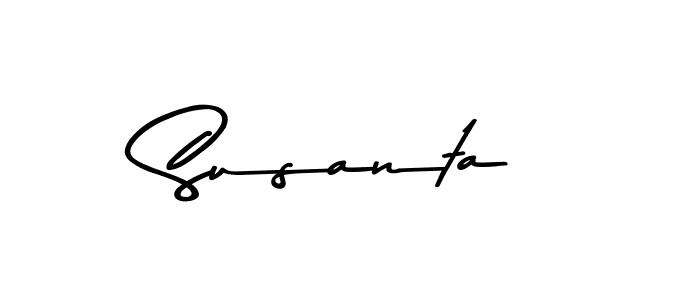 Create a beautiful signature design for name Susanta. With this signature (Asem Kandis PERSONAL USE) fonts, you can make a handwritten signature for free. Susanta signature style 9 images and pictures png